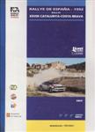 Programme cover of Rallye de España, 1992
