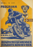 Programme cover of M&uuml;nchen-Riem, 10/08/1952