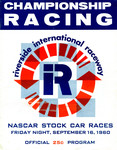 Programme cover of Riverside International Raceway (CA), 16/09/1960