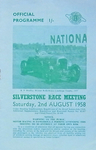Programme cover of Silverstone Circuit, 02/08/1958