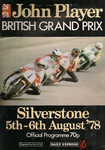 Programme cover of Silverstone Circuit, 06/08/1978