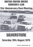 Programme cover of Silverstone Circuit, 19/08/1978