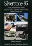 Programme cover of Silverstone Circuit, 21/06/1986