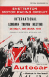 Programme cover of Snetterton Circuit, 30/03/1963