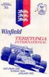 Programme cover of Teretonga Park, 30/01/1972