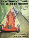 Programme cover of Torino, 07/07/1935