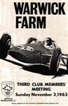 Programme cover of Warwick Farm, 03/11/1963