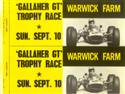 Car sticker for Warwick Farm, 10/09/1967