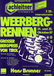 Programme cover of Weerberg Hill Climb, 25/10/1987