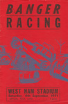 Programme cover of West Ham Stadium, 04/09/1971