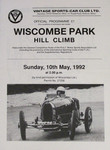 Programme cover of Wiscombe Park Hill Climb, 10/05/1992
