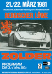 Programme cover of Zolder, 22/03/1981